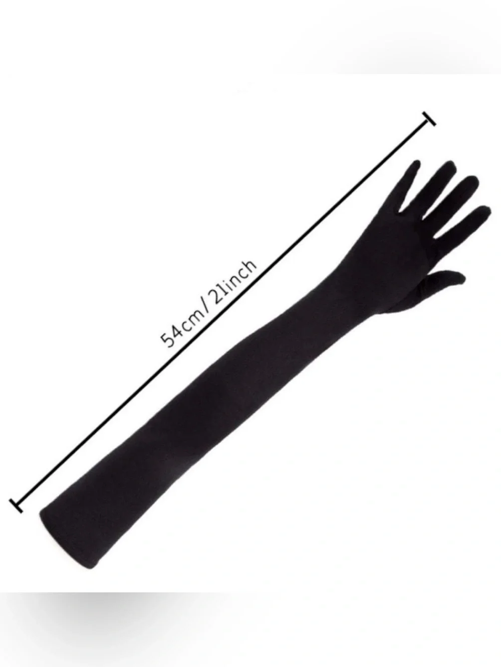 💞 New Elegant Women's Long Black Satin Costume Gloves